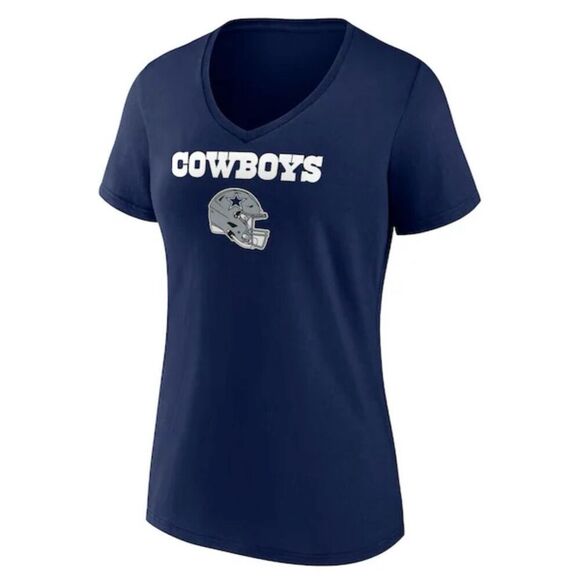 Dallas Cowboys Fanatics Navy Blue Women’s Logo Tee Size Large - Picture 1 of 6